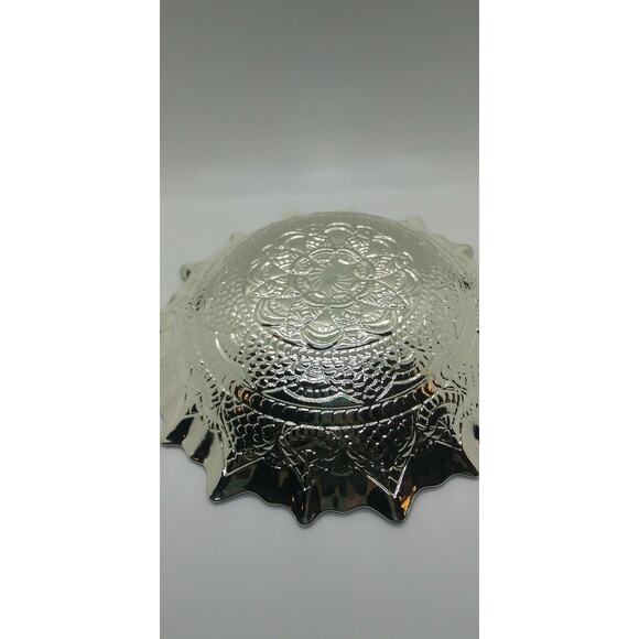 Efe Glass Turkish - 100% Genuine Silver Hand-Decorated Bowl! Beautiful!! - Picture 3 of 4